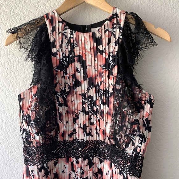 Foxiedox Jasmine Lace Pleated Floral Midi Dress XS - Picture 6 of 16